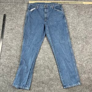 Dickies Jeans Mens Size 34x34 Blue Straight Leg Classic Workwear Denim Pants